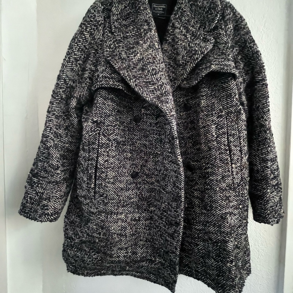 Herringbone pea coat